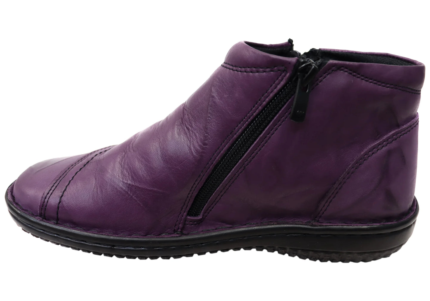 Cabello 5250-27 Ankle Boot - Purple Crinkle