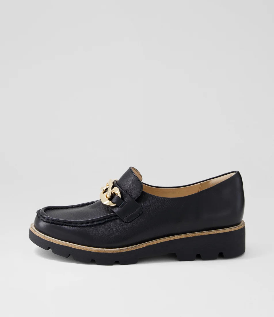 Django & Juliette DRISA Leather Loafer - Black