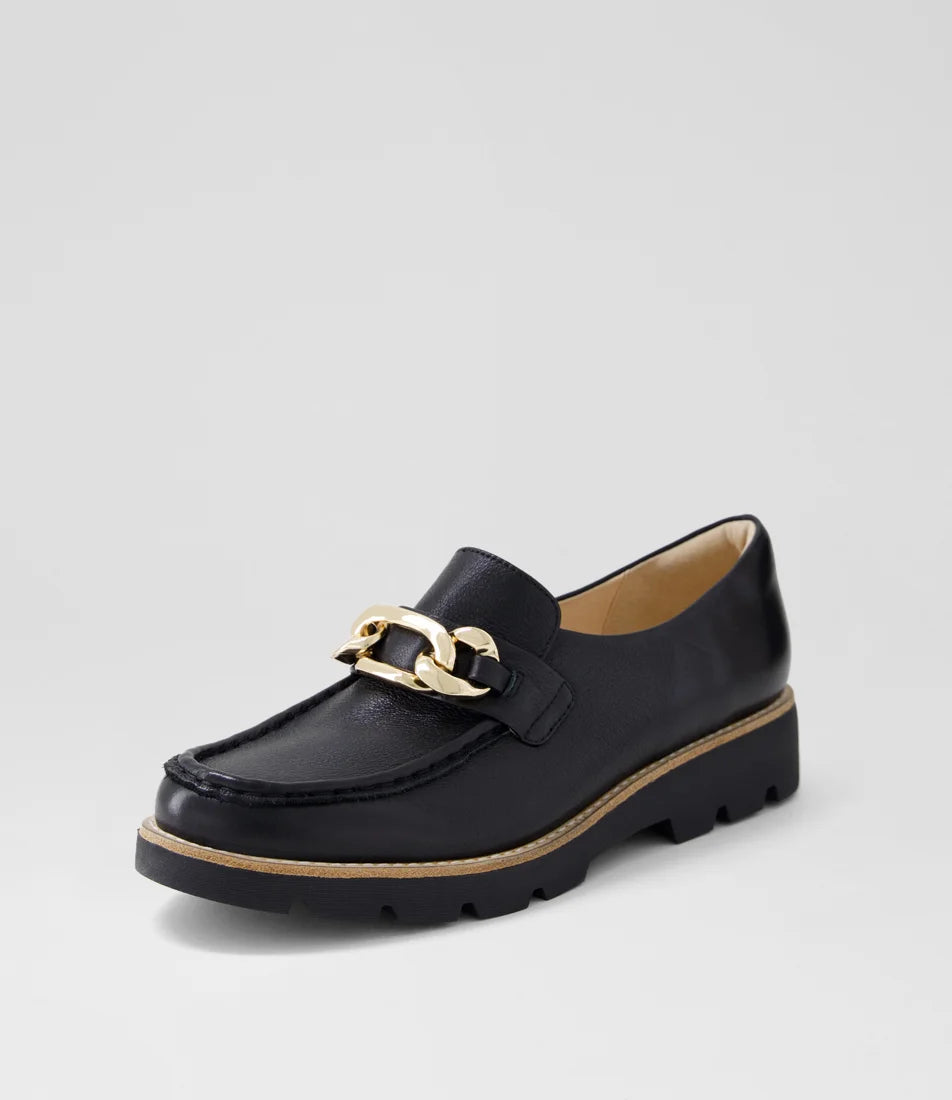 Django & Juliette DRISA Leather Loafer - Black