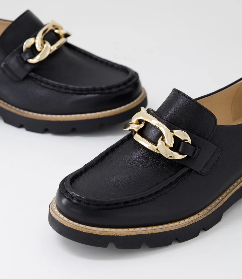 Django & Juliette DRISA Leather Loafer - Black