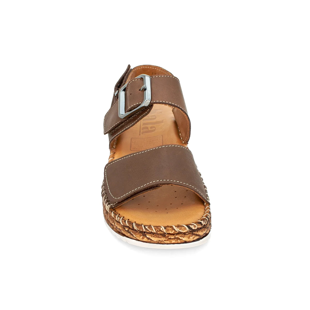 Sala Manitu - Praline (Dark Brown) Leather Wedge Sandal