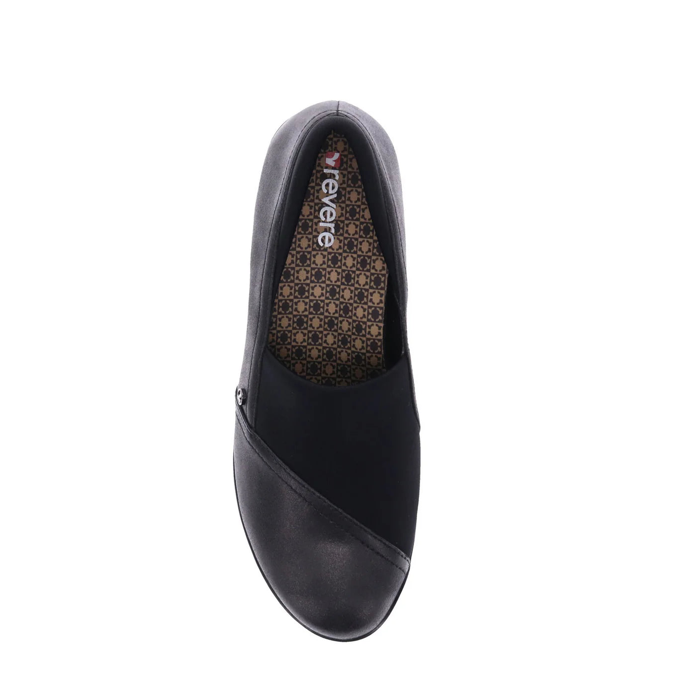 Revere - NAPLES - BLACK FRENCH LEATHER FLATS