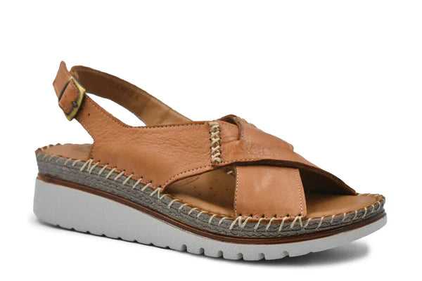 Sala Oamira Womens Wedge Sandal - Tan