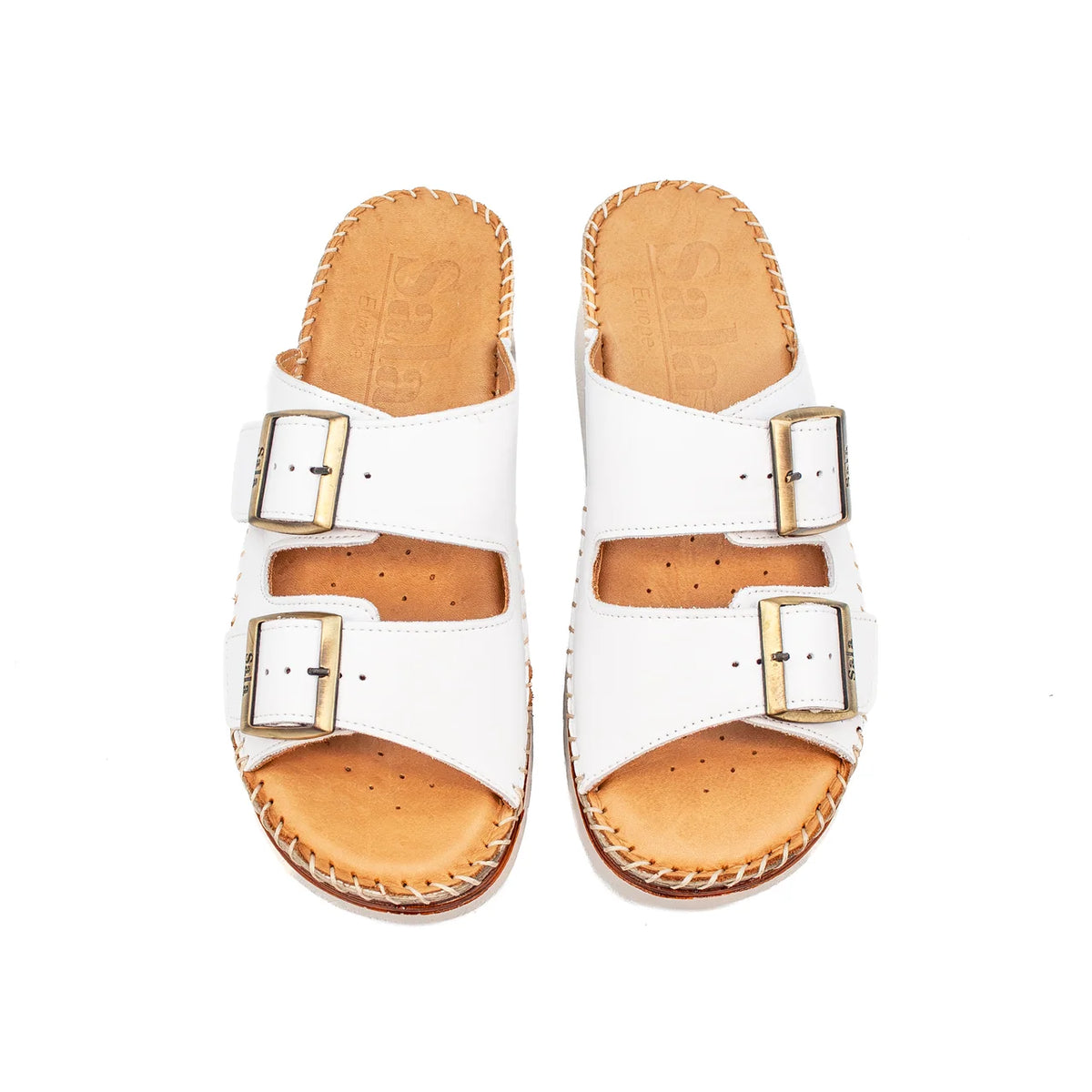 Sala Oasis Wedge Sandal – White Leather