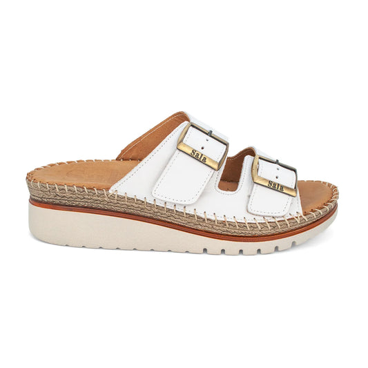Sala Oasis Wedge Sandal – White Leather