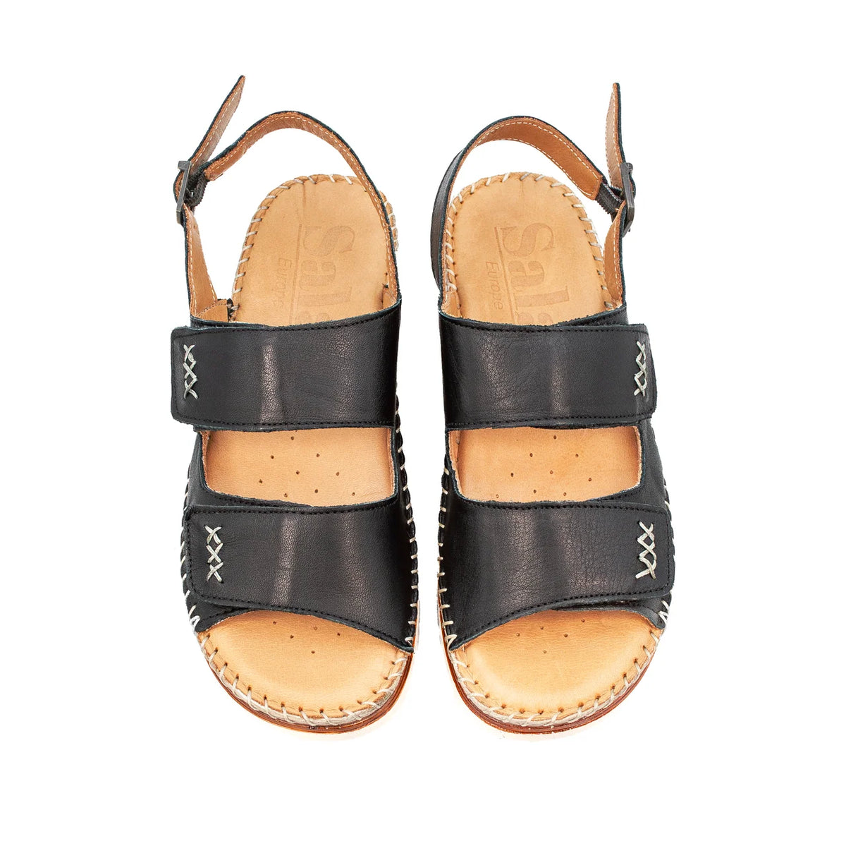 Sala Ocean Sandal – Black Leather