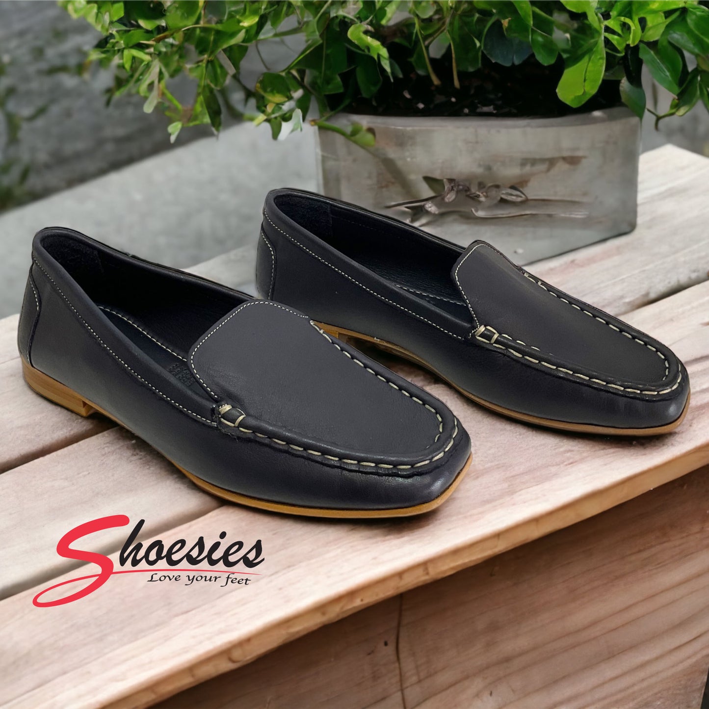 Bueno Mave Flat Shoes - Navy