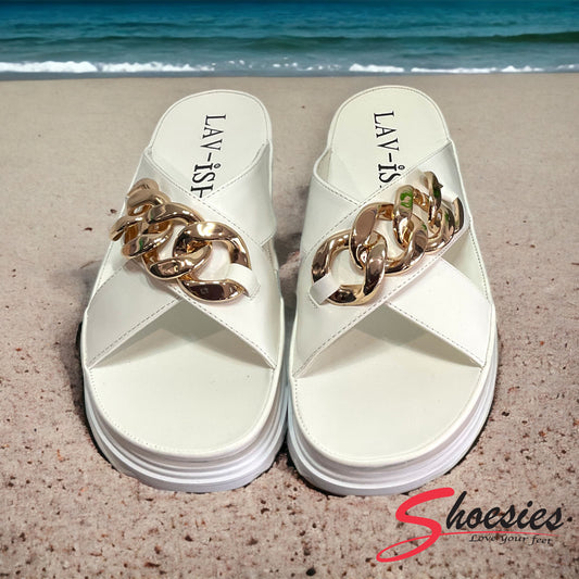 LAV-iSH Crossover Slides LVSDLE - White