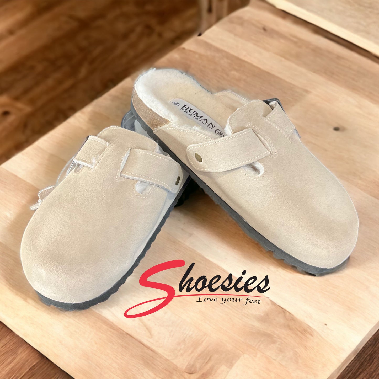 Human Premium Lego Suede Clog - Sand