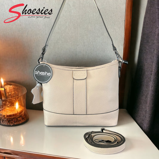 sheshe Australia Margarita Cream Leather shoulder bag