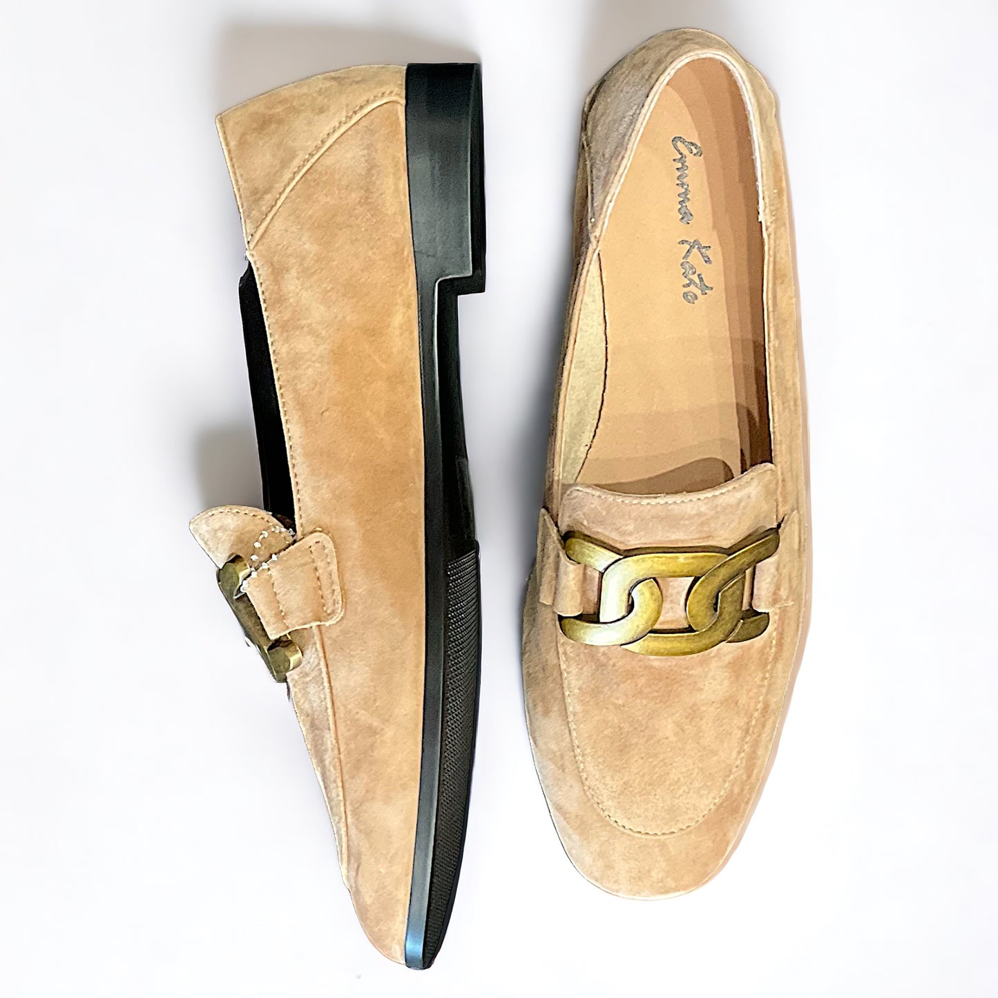 Emma Kate Nicole Loafers - Tan Suede