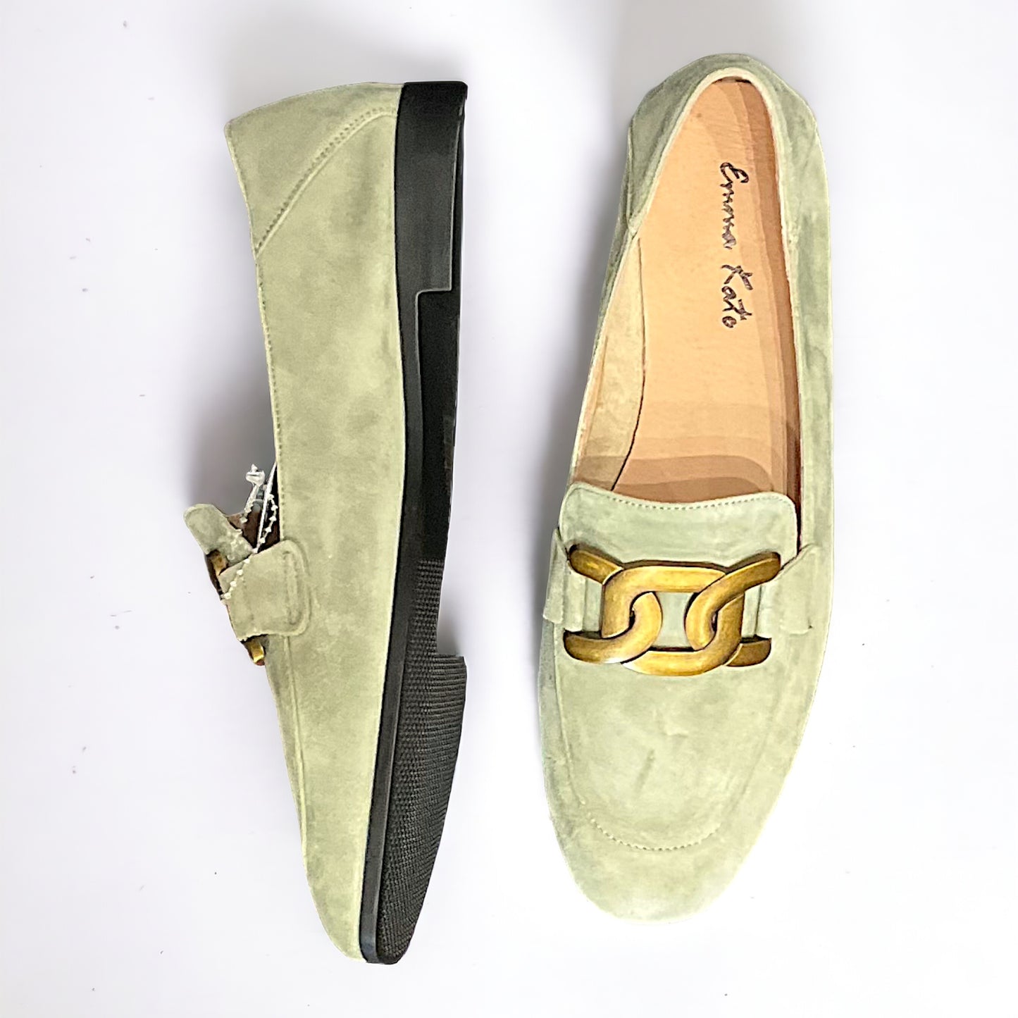 Emma Kate Nicole Loafers - Sage Suede