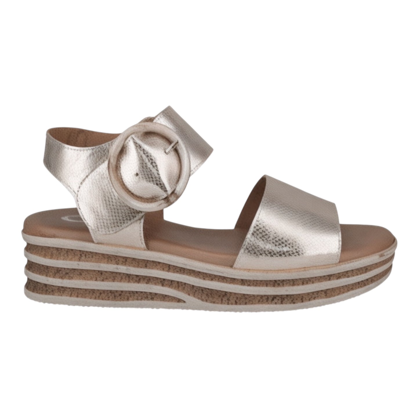 Cabello Verity Sandal - Gold Leather