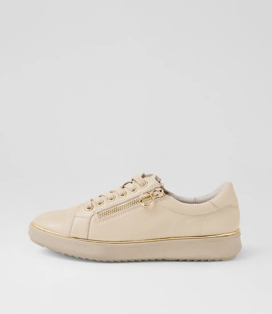 Supersoft LINCON D Leather Sneakers - Almond Gold Leather
