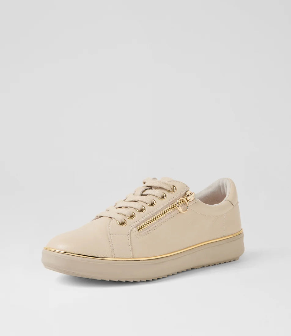 Supersoft LINCON D Leather Sneakers - Almond Gold Leather