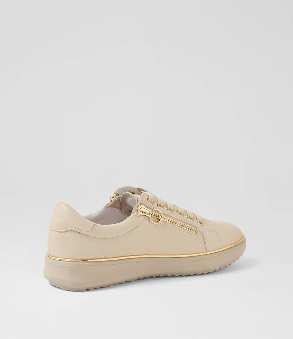 Supersoft LINCON D Leather Sneakers - Almond Gold Leather