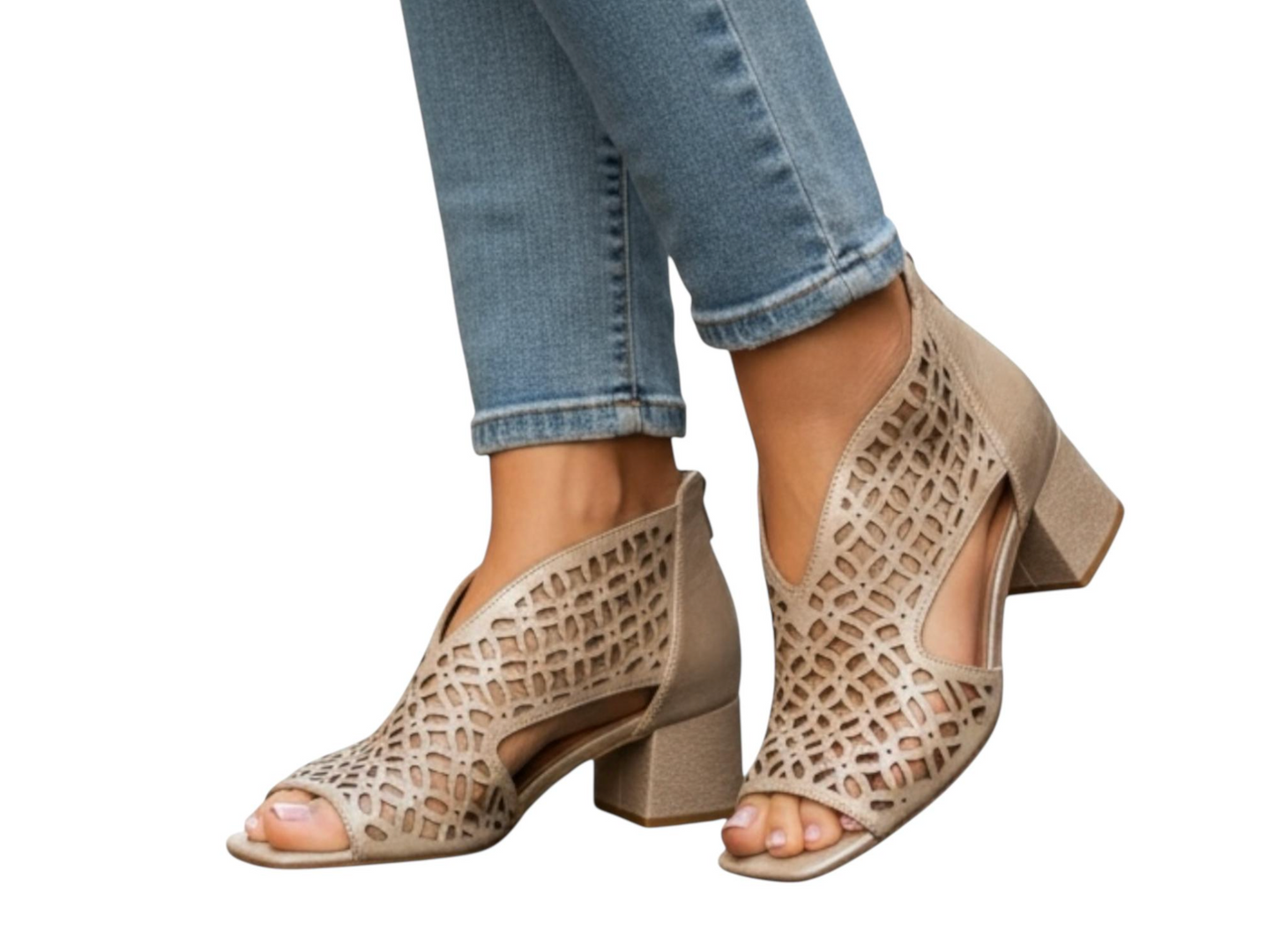 Django & Juliette Fermina Sandal - Beige & Gold