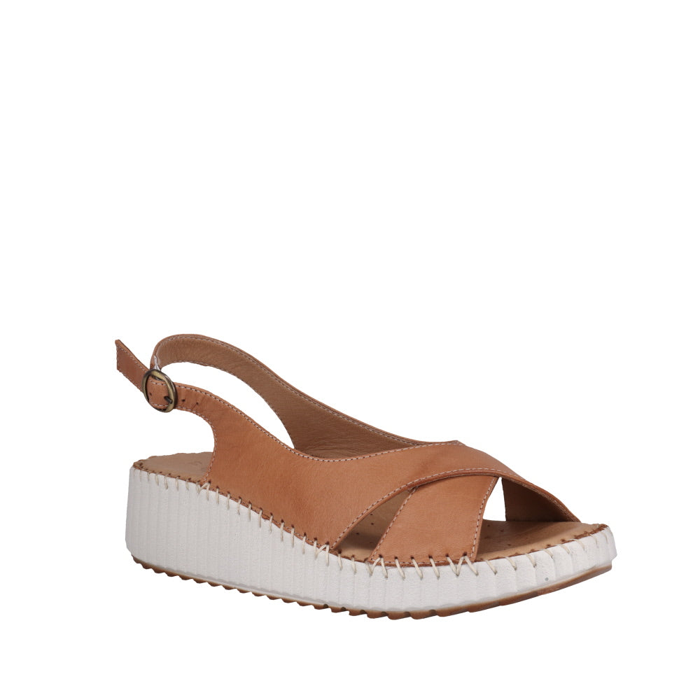 Cabello Tide Sandal - Tan Leather