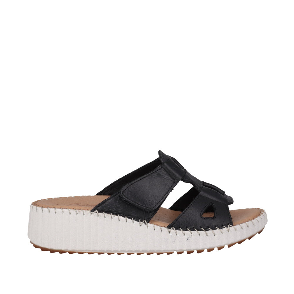 Cabello Twine Sandal - Black Leather