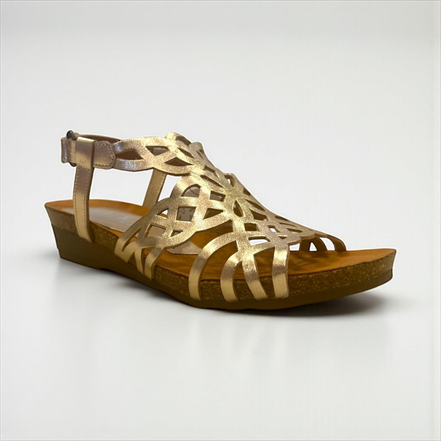 Zeta Izabel Sandal - Gold Leather