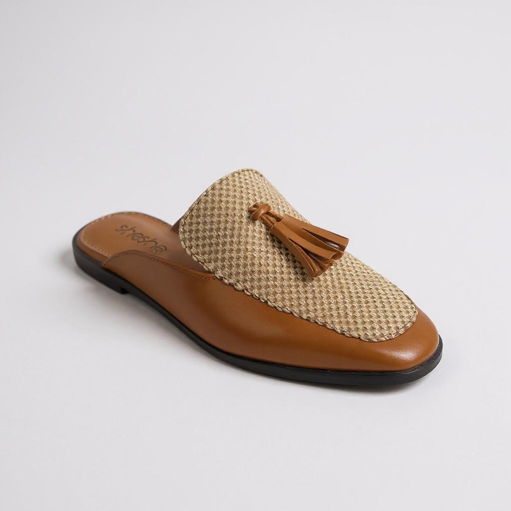 sheshe Australia Domino Tassle Mule - Tan