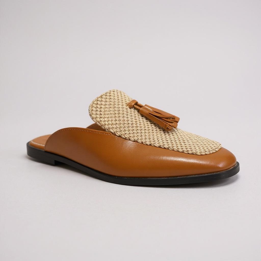 sheshe Australia Domino Tassle Mule - Tan