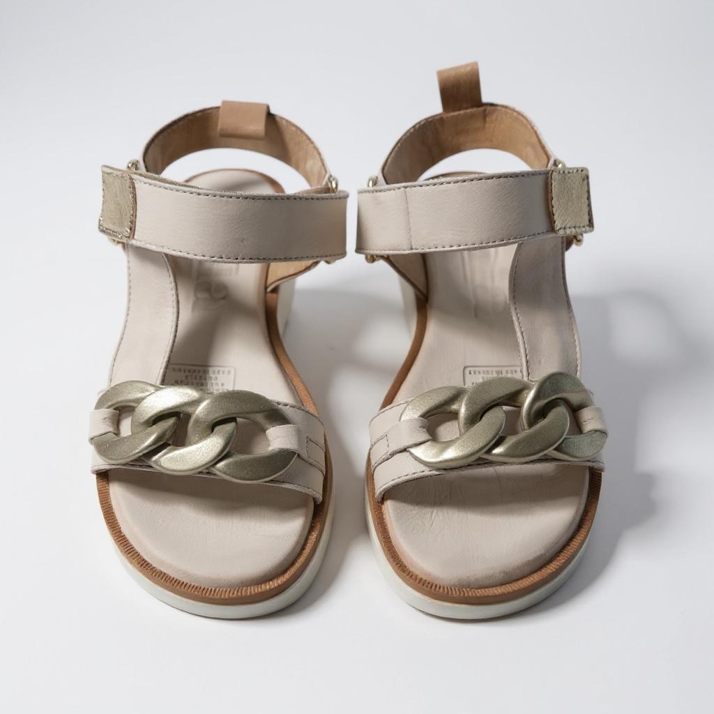 Sala Chain Beige Combo - Leather