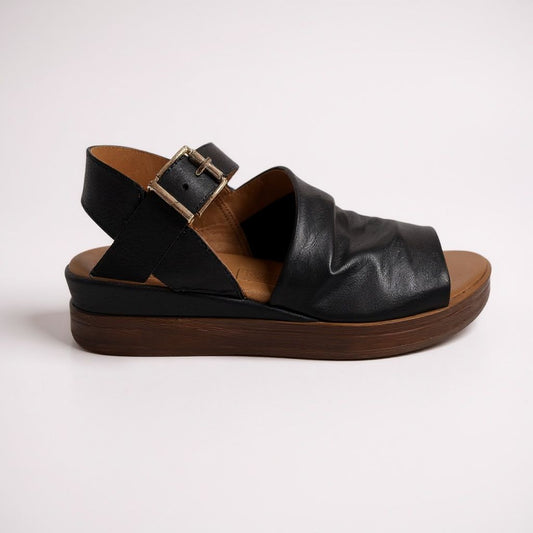 Sala Positano Sandal - Black Leather