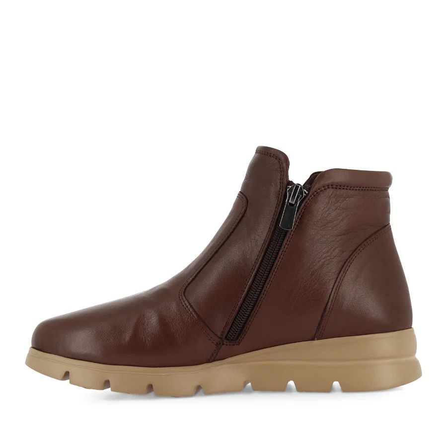 Sala Eddie Ankle Boot - Praline (Dark Brown) Leather