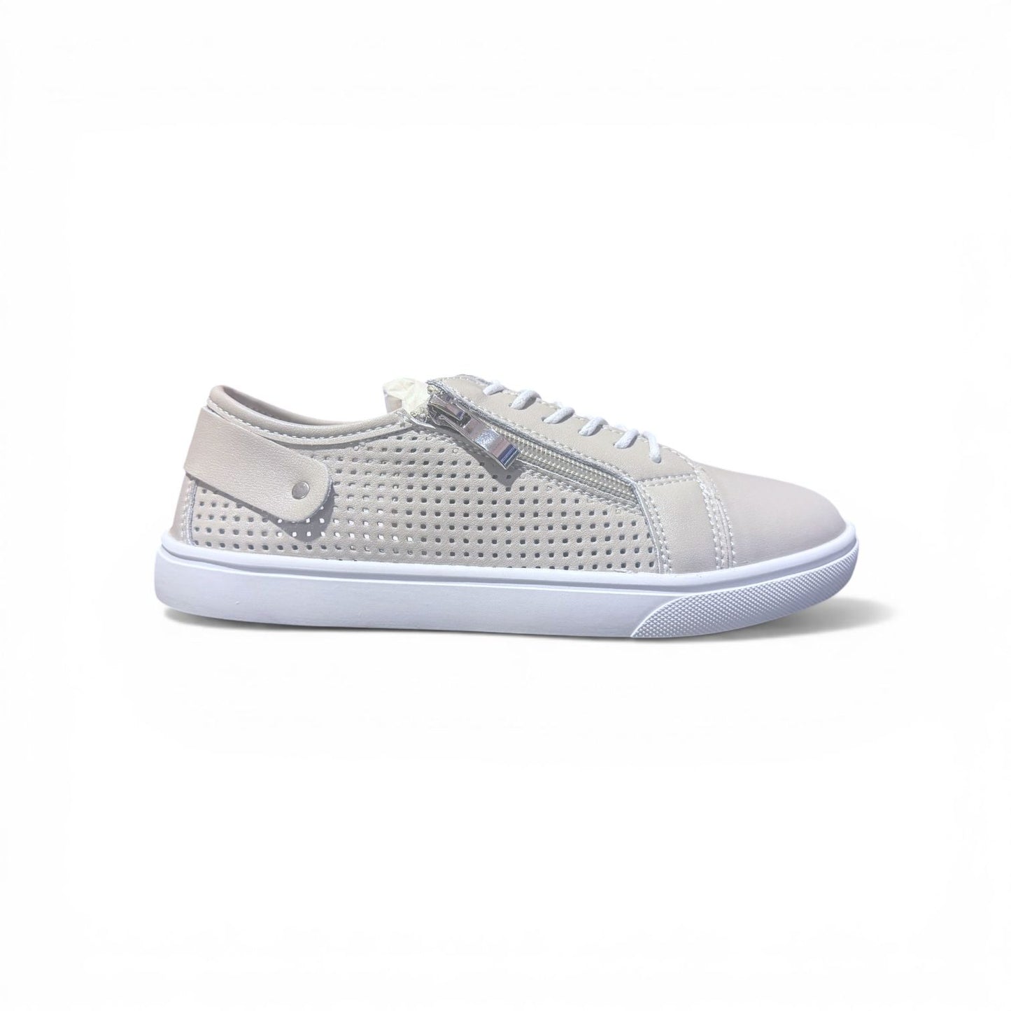 Mabella Milano Sneaker - Silver/Grey Leather