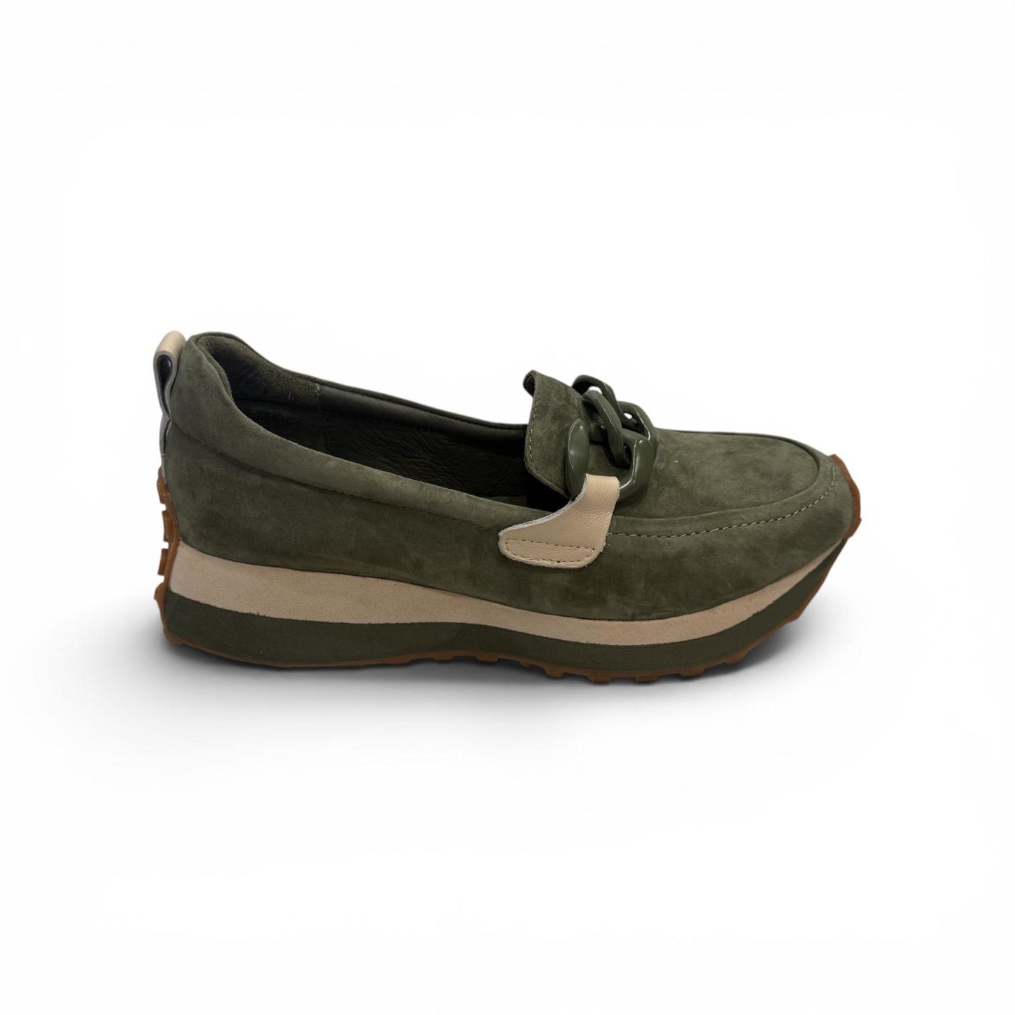 Top End Zaphas Loafer - Khaki/Milk Suede