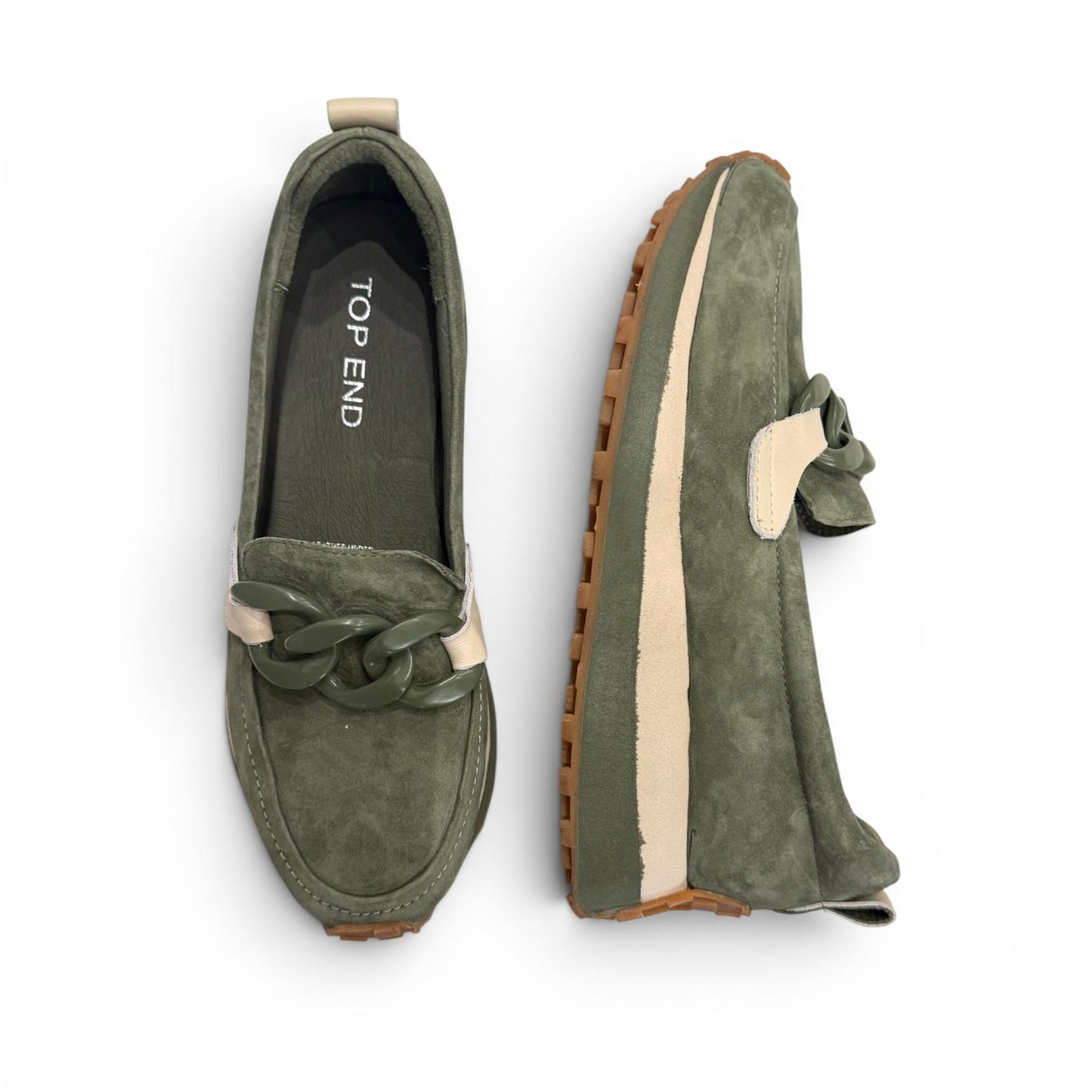Top End Zaphas Loafer - Khaki/Milk Suede