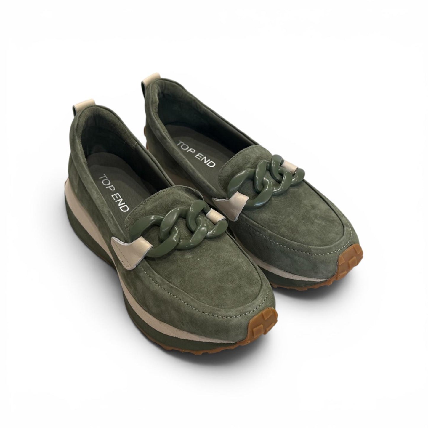 Top End Zaphas Loafer - Khaki/Milk Suede