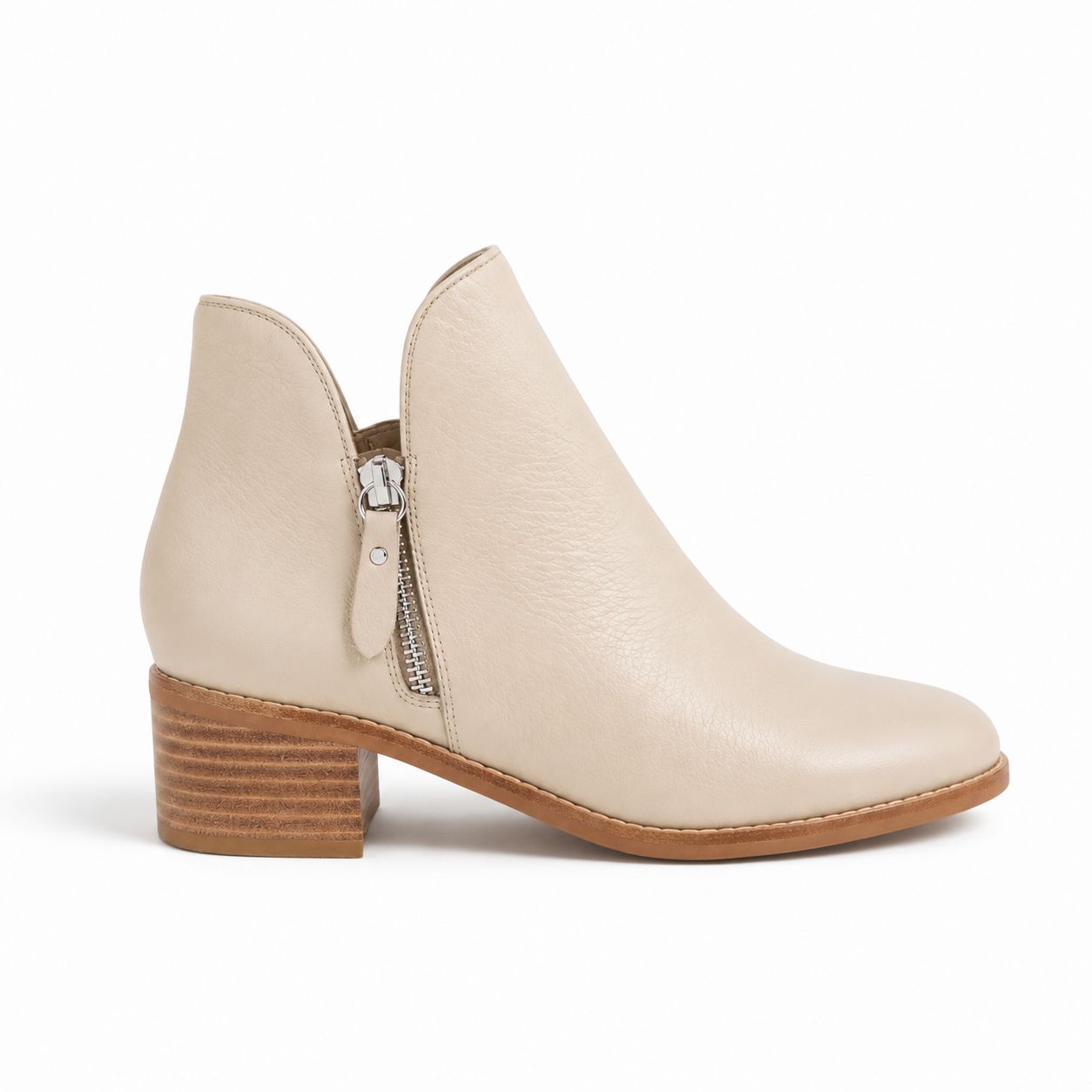 Django & Juliette Rollio Camel Natural Heel Leather Ankle Boots
