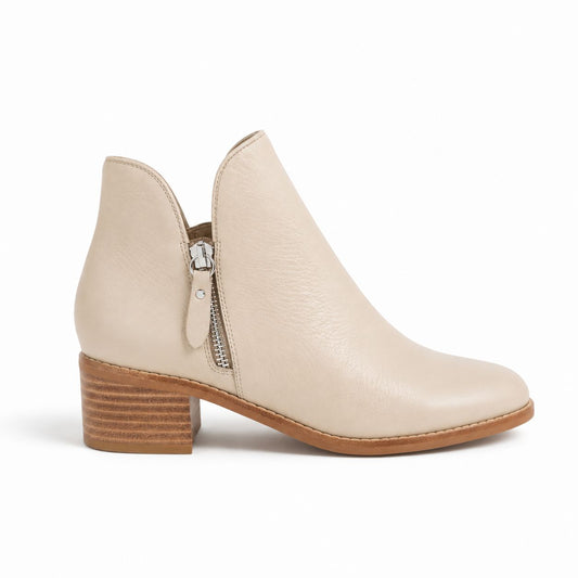 Django & Juliette Rollio Camel Natural Heel Leather Ankle Boots