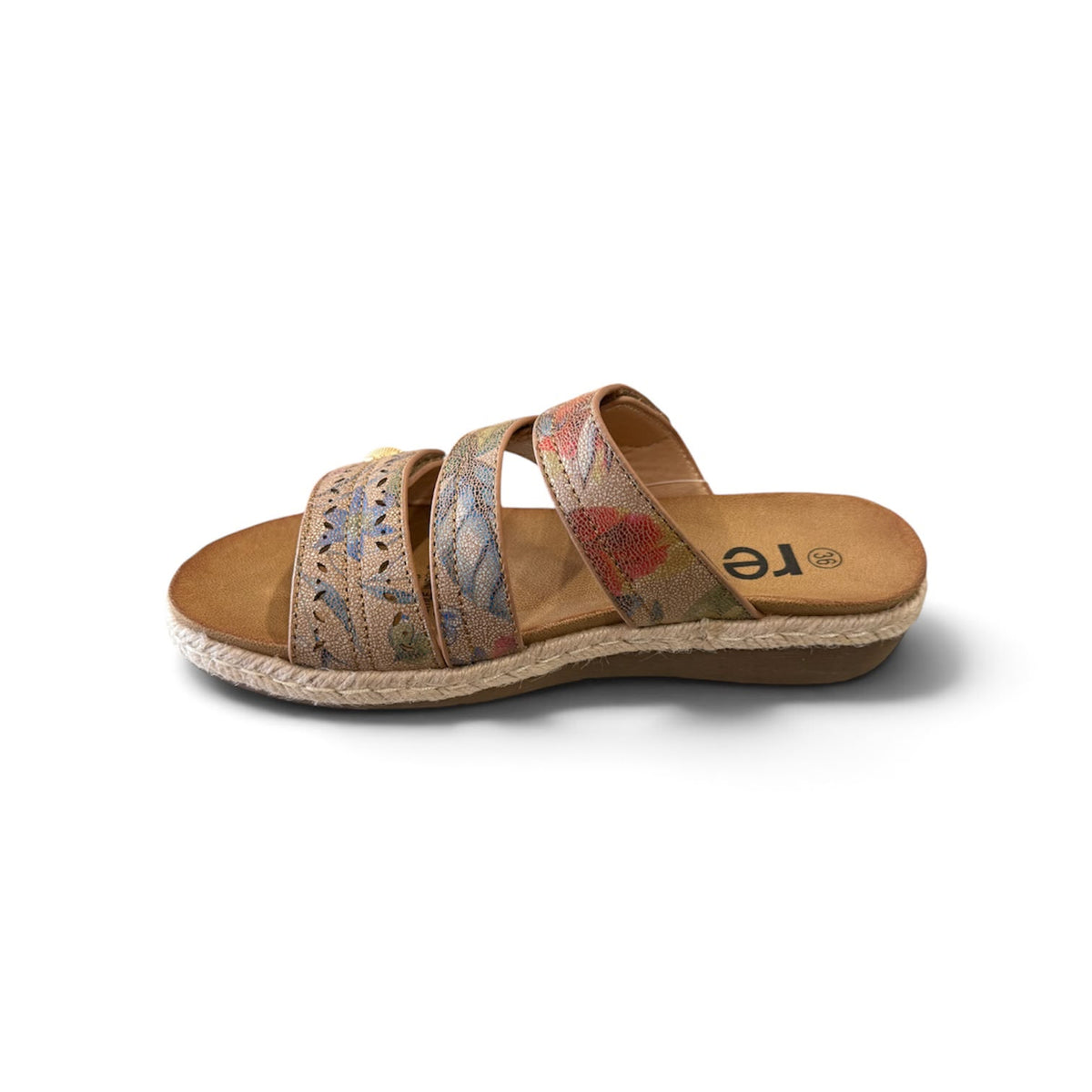Reva Jade - Beige Floral Slide