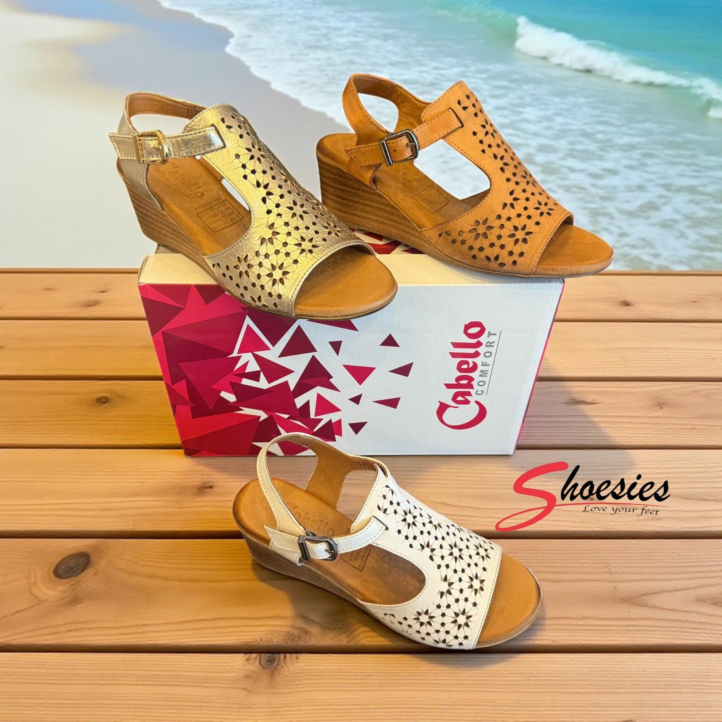 Cabello Princeton - Gold Leather