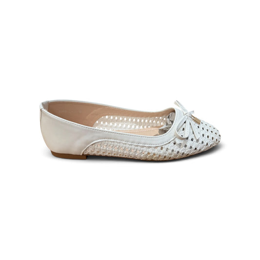 Mabella Weave Loafers - White