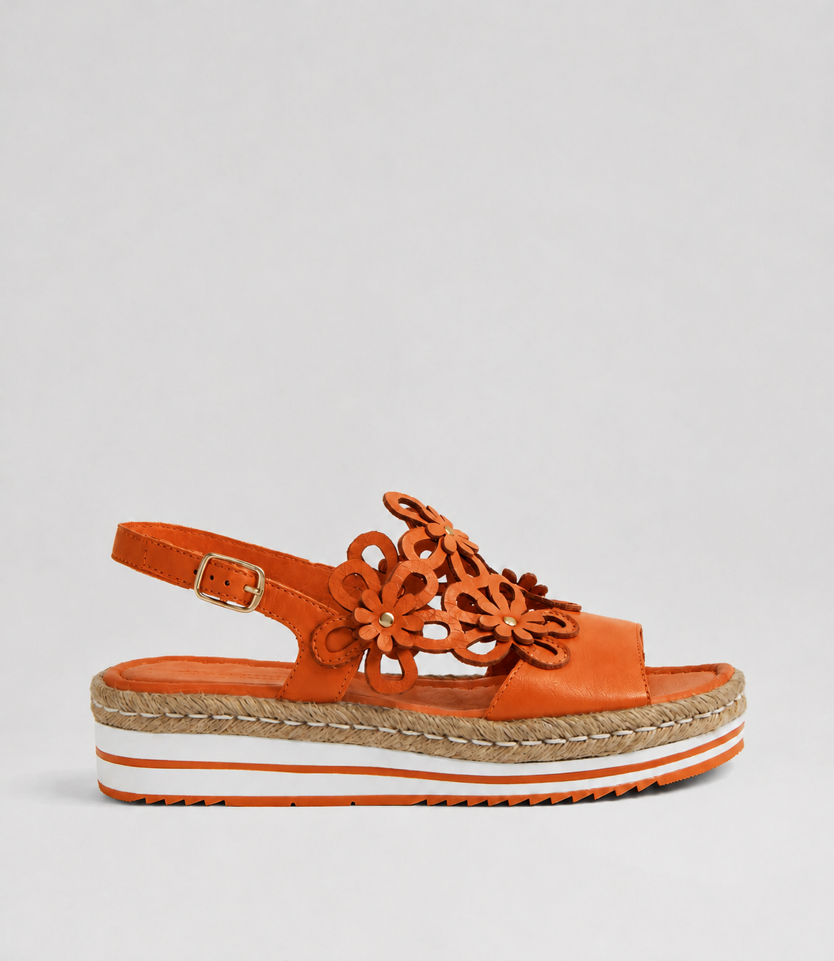 Django & Juliette Aldo Orange Leather Sandals