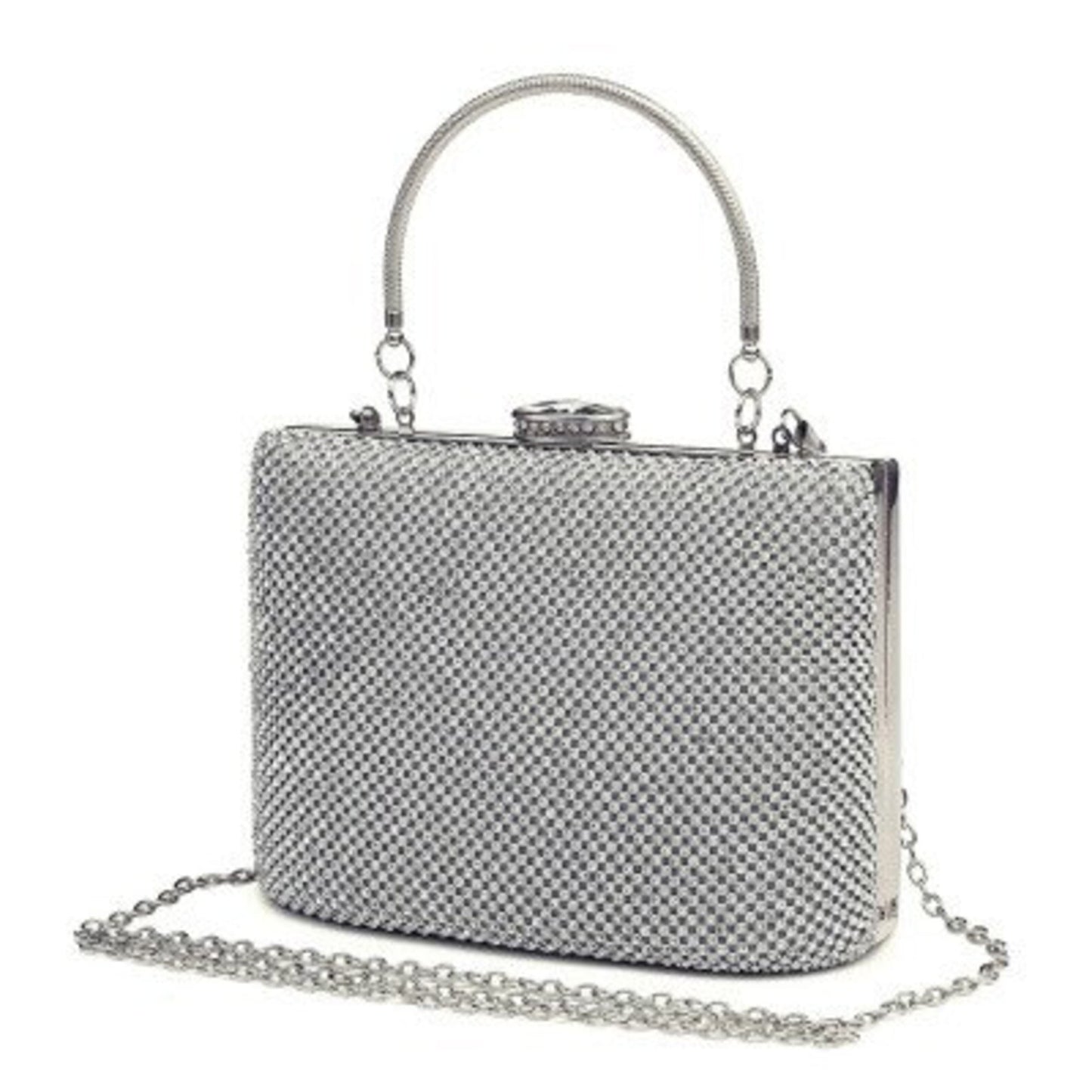 Crystal Bride Clutch Bag - Silver