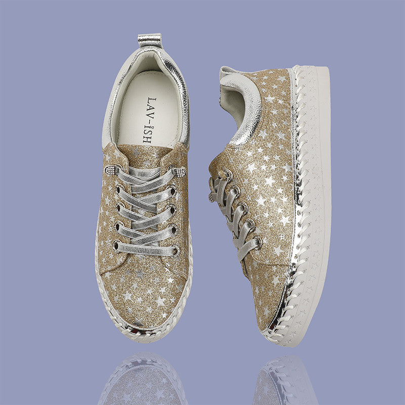 LAV-iSH Twinkle Sneakers LVSNKTWK - Gold