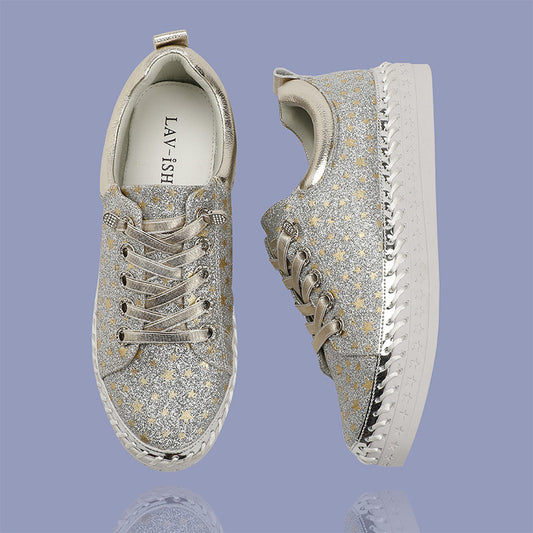 LAV-iSH Twinkle Sneakers LVSNKTWK - Silver