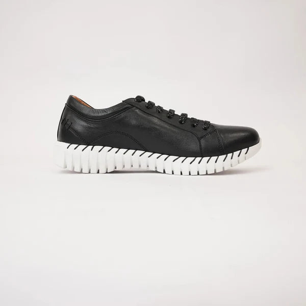 Sala Bibi Leather Sneakers - Black