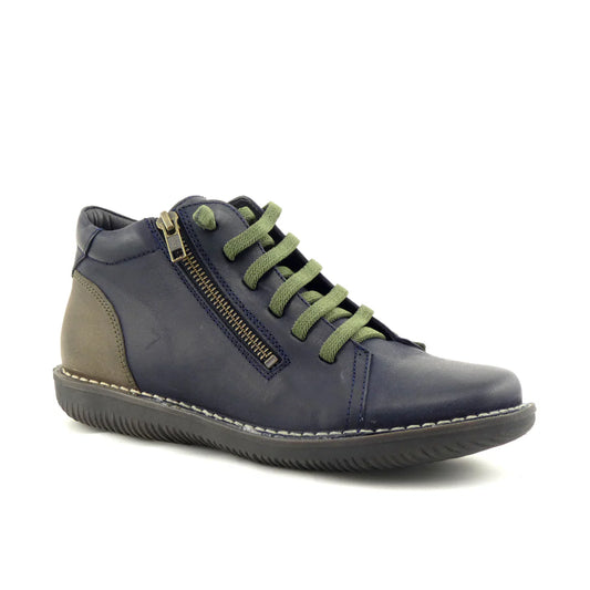 Zeta Madge – Nubuck Navy/Khaki Boot